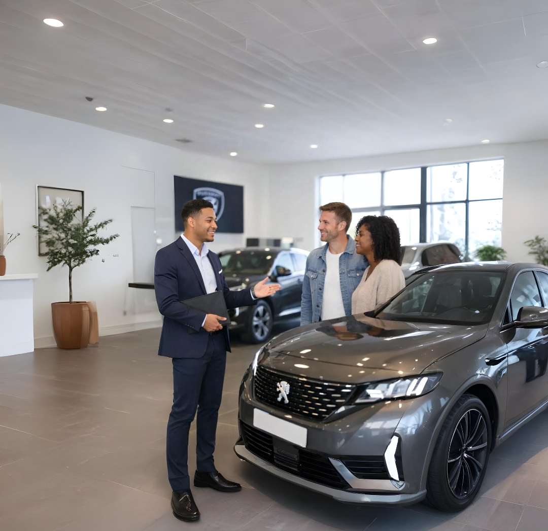 Expert automobile inspectant un véhicule